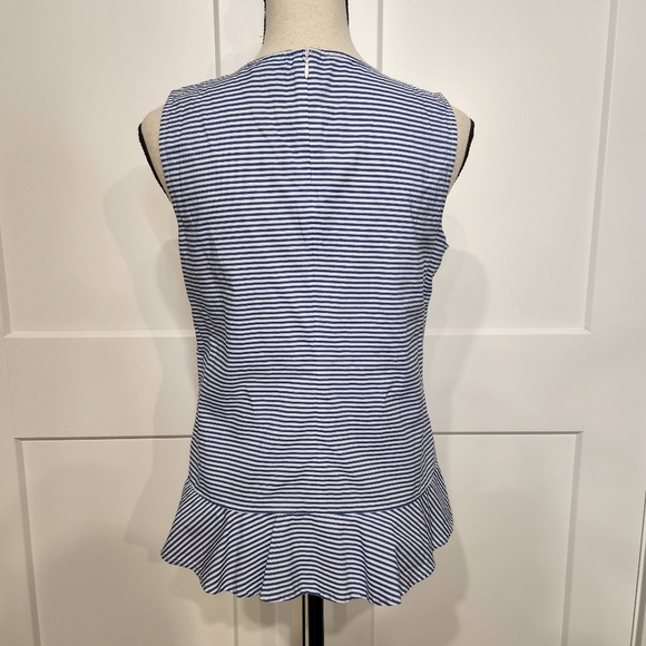 🍉 Tommy Hilfiger Blue White Stripe Shirt Size Small - Picture 2 of 3